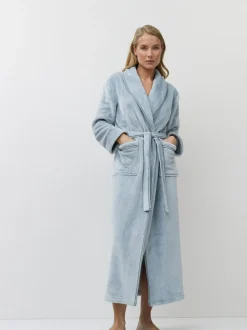 Aruelle Blue Pin Stripe Lea Long Robe Clearance