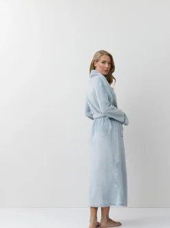 Aruelle Blue Pin Stripe Lea Long Robe Clearance