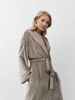Aruelle Brown Capucine Mid Length Robe Outlet