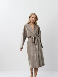 Aruelle Brown Capucine Mid Length Robe Outlet