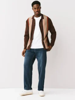 Next Ash Blue Relaxed Fit Comfort Stretch Jeans New