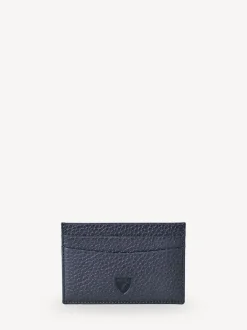 Aspinal of London Slim Credit Card Case Grain Leather Blue Sale
