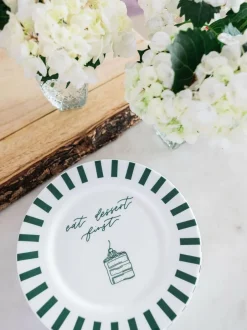 Avalon Home Forest Green Eat Dessert Plate Discount