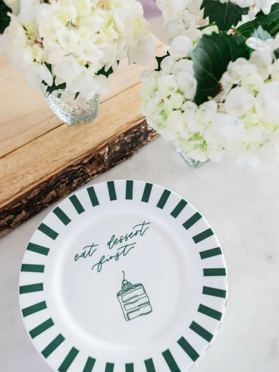Avalon Home Forest Green Eat Dessert Plate Discount