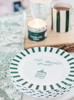 Avalon Home Forest Green Eat Dessert Plate Discount