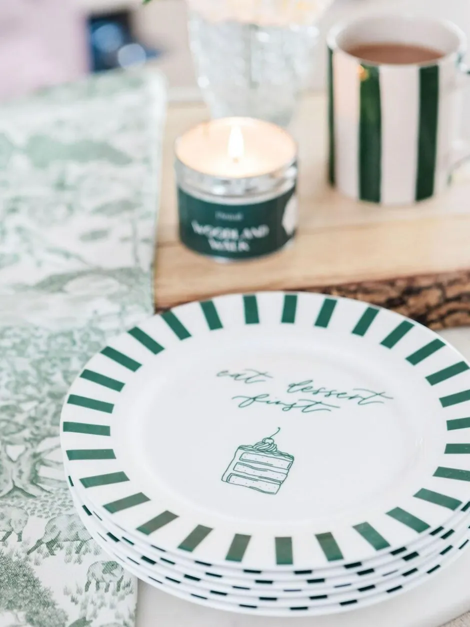Avalon Home Forest Green Eat Dessert Plate Discount
