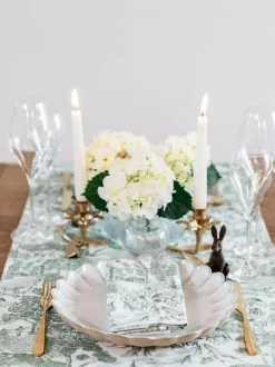 Avalon Home Green Lake District Toile Table Runner New