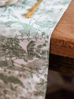 Avalon Home Green Lake District Toile Table Runner New