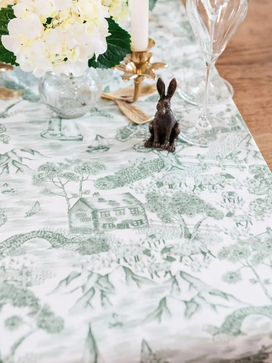 Avalon Home Green Lake District Toile Table Runner New