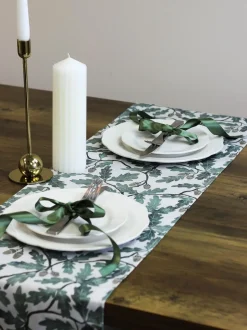 Avalon Home Green Oak 100% Cotton Table Runner Online
