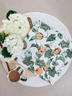 Avalon Home Set of 2 Green Fallen Gourds Napkins Sale