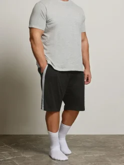 BadRhino Big & Tall Jersey Lounge Shorts Black Best