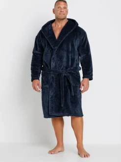 BadRhino Big & Tall Blue Honeycomb Hooded Robe Hot