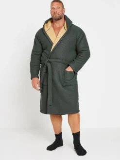 BadRhino Big & Tall Waffle Borg Robe Grey