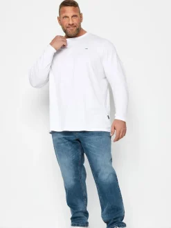 BadRhino Big & Tall Washed Denim Jeans Mid Blue Sale
