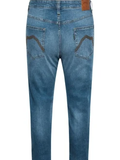 BadRhino Big & Tall Washed Denim Jeans Mid Blue Sale