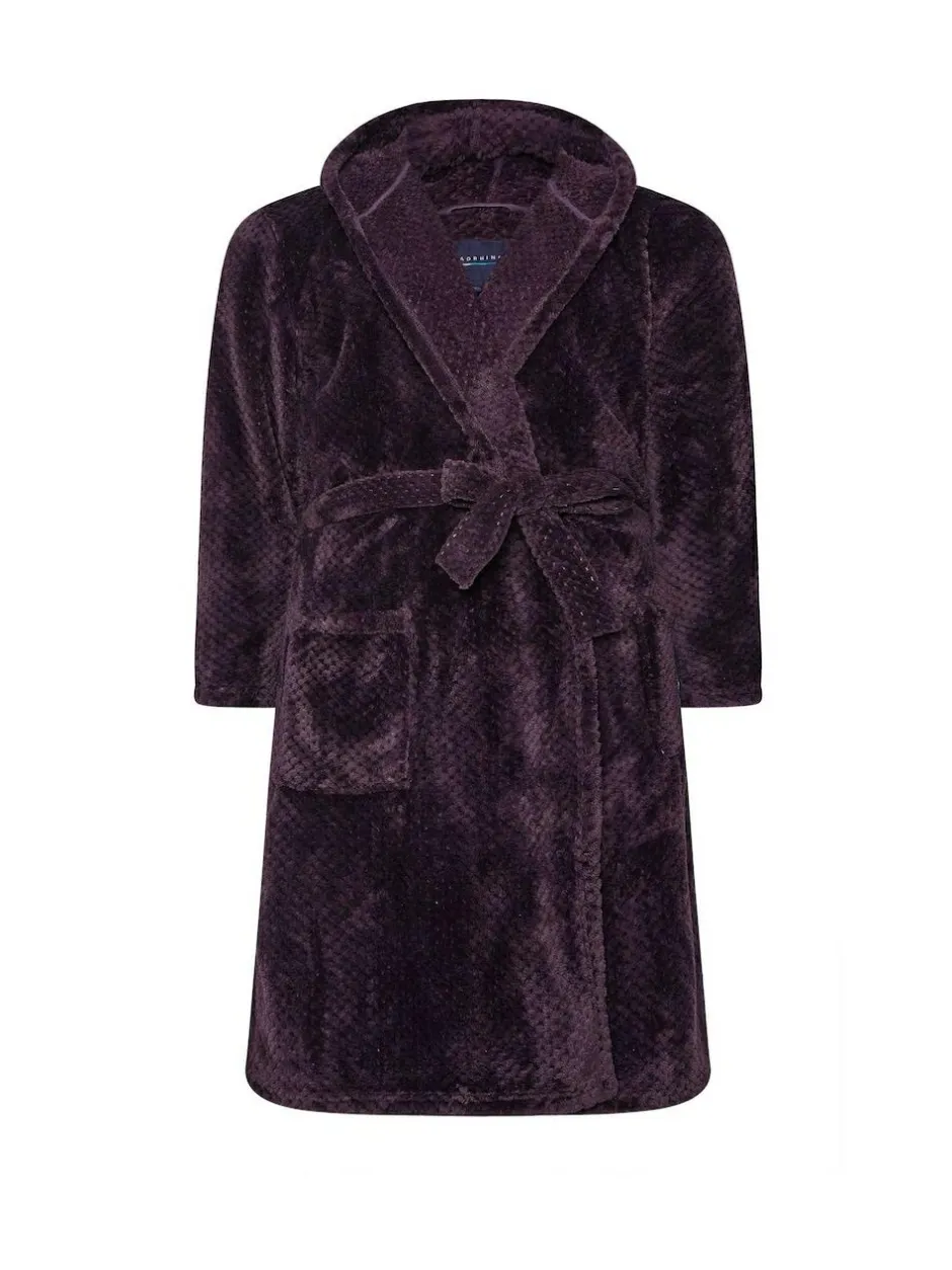 BadRhino Big & Tall Red Textured Hooded Robe