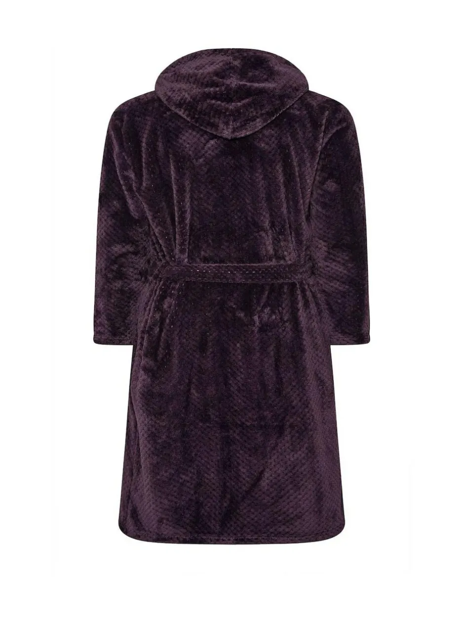 BadRhino Big & Tall Red Textured Hooded Robe