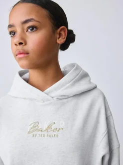 Baker by Ted Baker 2 Piece Grey Marl Graphic Hoodie & Cargo Joggers Set New