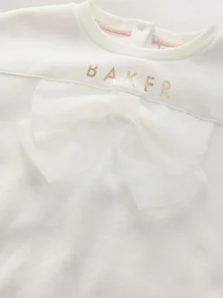 Baker by Ted Baker 2 Piece Longline Bow Sweat and Floral Leggings Set Pink Outlet