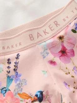 Baker by Ted Baker 2 Piece Longline Bow Sweat and Floral Leggings Set Pink Outlet