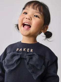Baker by Ted Baker 2 Piece Longline Bow Sweat and Floral Leggings Set Navy Best
