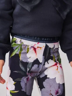 Baker by Ted Baker 2 Piece Longline Bow Sweat and Floral Leggings Set Navy Best