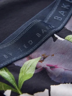 Baker by Ted Baker 2 Piece Longline Bow Sweat and Floral Leggings Set Navy Best