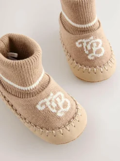 Baker by Ted Baker Baby Boys Knitted Booties Stone New