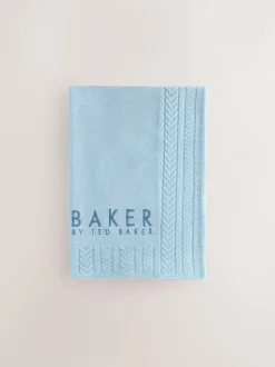 Baker by Ted Baker Baby Boys Blue Cable Knitted Blanket Discount