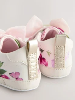 Baker by Ted Baker Baby Girls Organza Bow Padders Trainers Bright Pink/White Discount