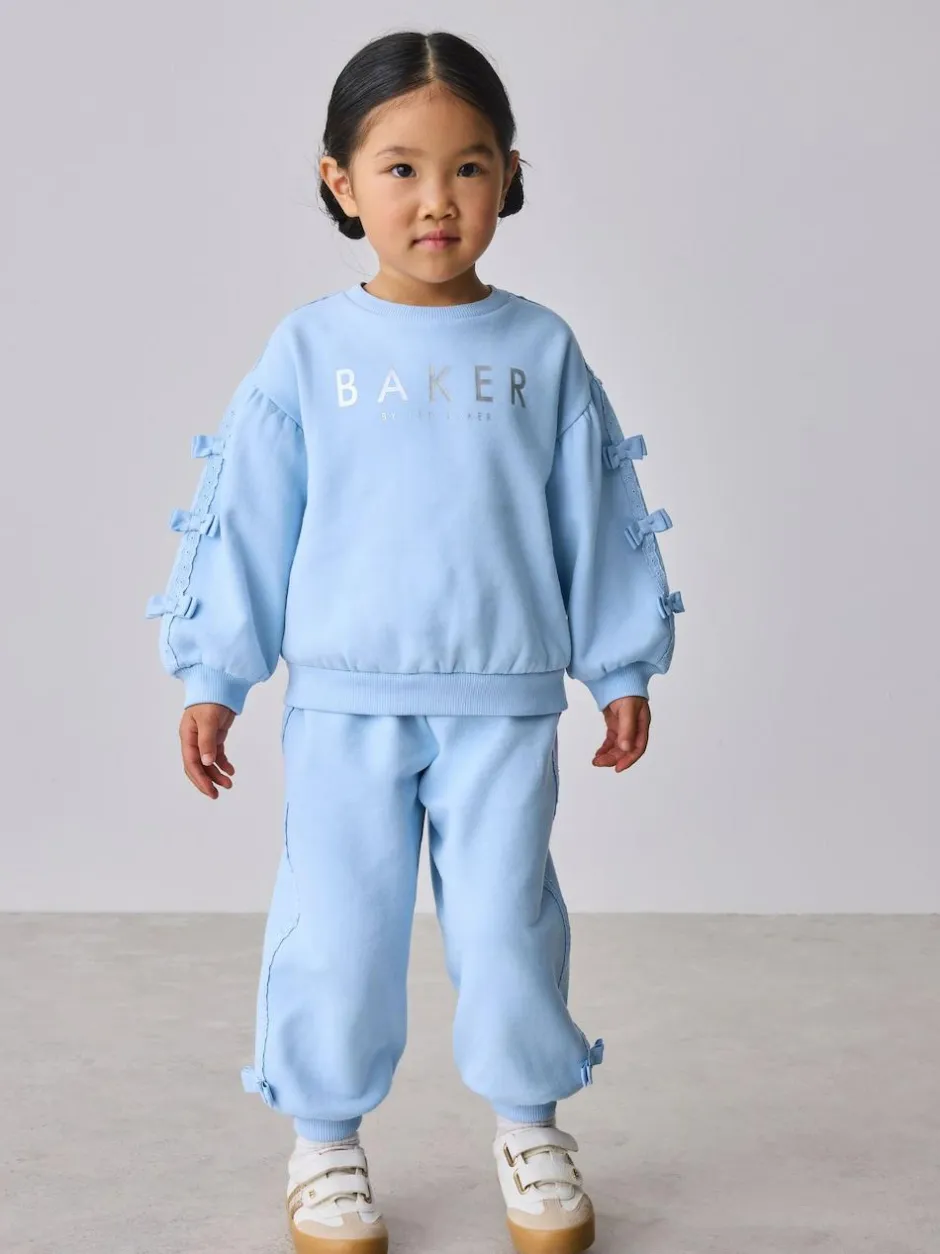 Baker by Ted Baker 2 Piece Side Bow Detail Sweat & Joggers Set Blue Online