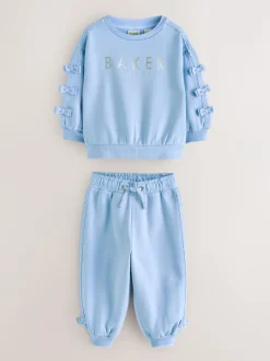Baker by Ted Baker 2 Piece Side Bow Detail Sweat & Joggers Set Blue Online