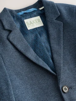 Baker by Ted Baker Blue Jersey Suit Jacket Hot