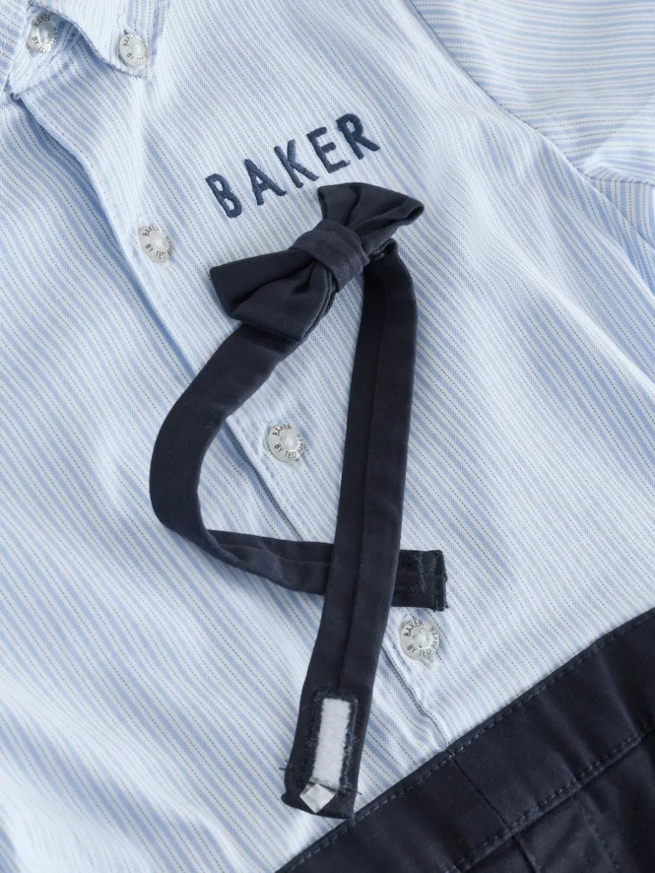 Baker by Ted Baker Blue Smart Bow Tie Rompersuit Clearance