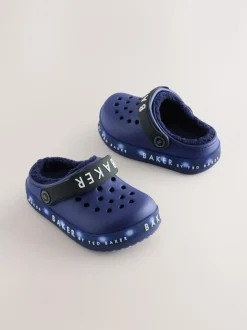 Baker by Ted Baker Borg Lined Clog Slippers Blue Outlet