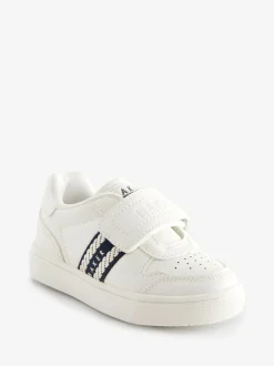 Baker by Ted Baker Boys Branded Tape Trainers White/Blue Discount