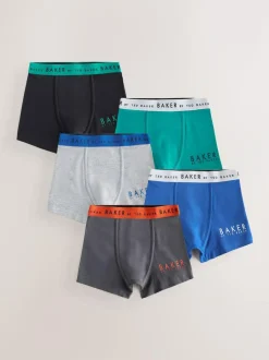 Baker by Ted Baker Boys Boxers 5 Pack Multi Hot