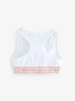 Baker by Ted Baker Crop Tops 3 Pack Pink/Black/White Clearance