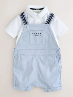 Baker by Ted Baker Dungarees And Polo Shirt Set Blue Discount