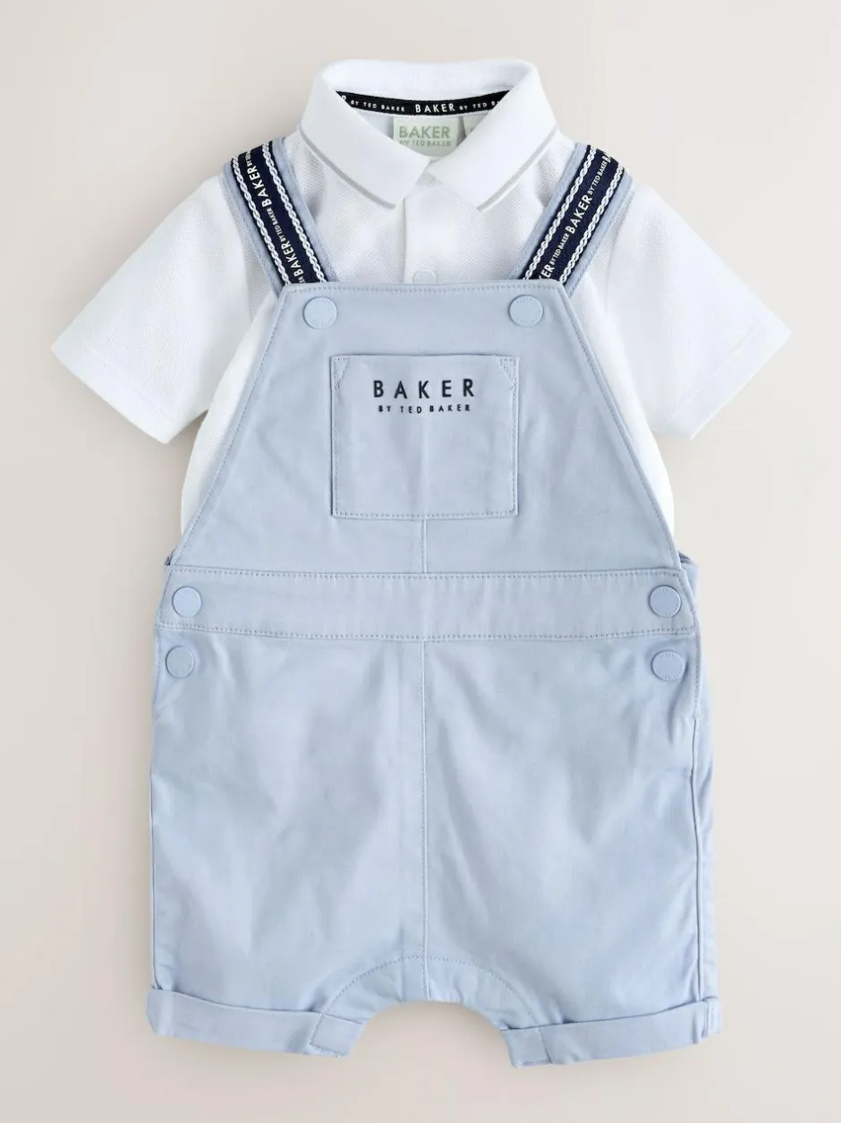 Baker by Ted Baker Dungarees And Polo Shirt Set Blue Discount