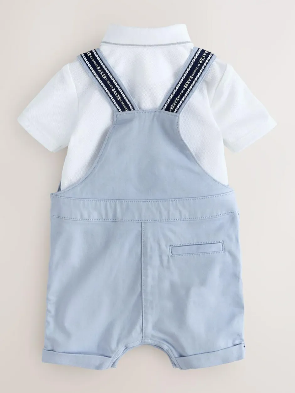 Baker by Ted Baker Dungarees And Polo Shirt Set Blue Discount