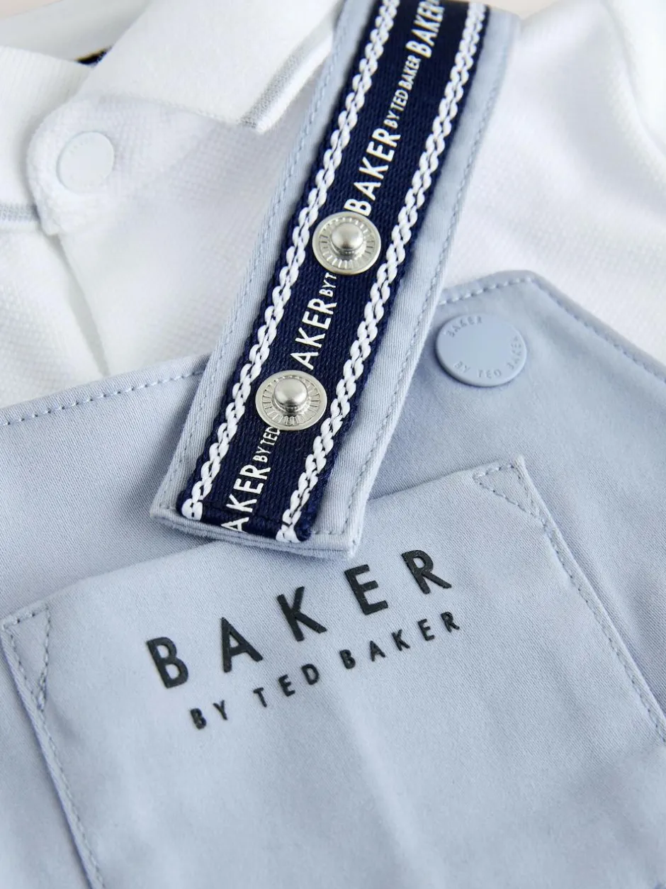 Baker by Ted Baker Dungarees And Polo Shirt Set Blue Discount