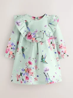Baker by Ted Baker Frill Detail Jersey Dress Mint Green Hot