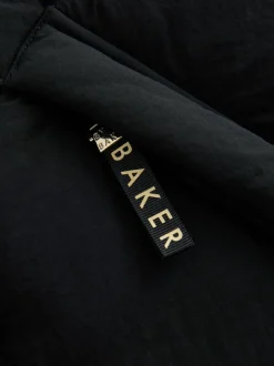 Baker by Ted Baker Girls Shower Resistant Longline Padded Coat Black Clearance