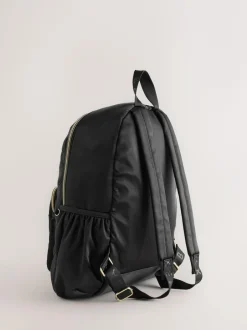 Baker by Ted Baker Girls Back To School Black Quilted Bow Backpack with Pencil Case
