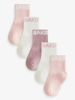 Baker by Ted Baker Girls Socks 5 Pack Multi