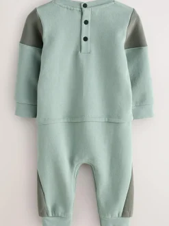 Baker by Ted Baker Green Panel Romper Hot