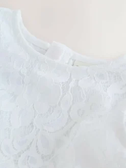 Baker by Ted Baker Lace Mesh Dress White