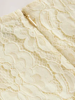 Baker by Ted Baker Lace Mesh Dress Lemon Yellow Discount
